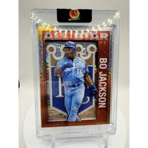 Art Card Double Sided Bo Jackson With Royal & Riders Patches Made By Mayflower